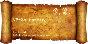 Vörös Martin névjegykártya